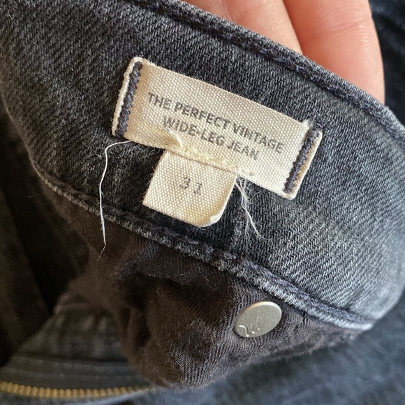 Madewell Wide Leg Jean Black 31 - Picture 3 of 6
